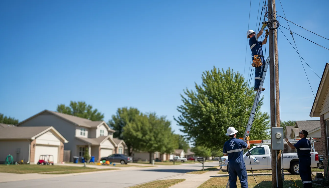 Residential electrician providing installation services in Coolidge, TX